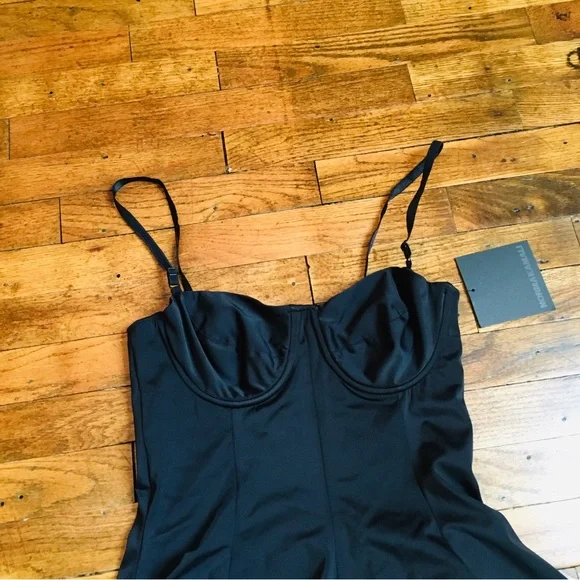 Norma Kamali Women’s Standard Underwire Swim Dress Mini Black Size S - Picture 6 of 16